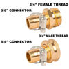 Picture of Hourleey Garden Hose Repair Connector with Clamps, Fit for 3/4" or 5/8" Garden Hose Fitting (6-Set)