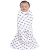 Picture of HALO 100% Cotton Sleepsack Swaddle, 3-Way Adjustable Wearable Blanket, TOG 1.5, Navy Hedgehog, Newborn, 0-3 Months