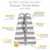 Picture of Burt's Bees Baby unisex baby Beekeeper Blanket, 100% Organic Cotton, Swaddle Transition Sleeping Bag Wearable Blanet, Rugby Stripe Blossom, Small US