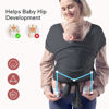 Picture of Momcozy Baby Wrap Carrier Slings, Easy to Wear Infant Carrier Slings for Babies Girl and Boy, Adjustable Baby Carriers for Newborn up to 50 lbs, Deep Grey