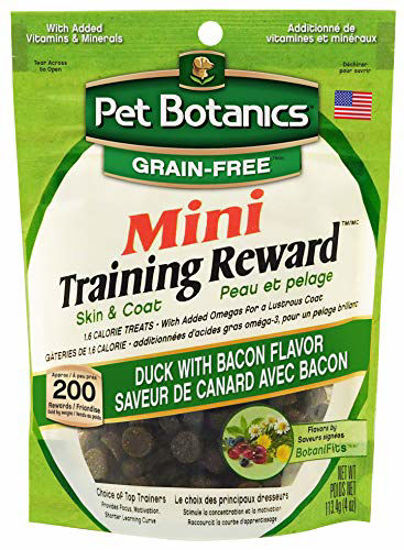 Picture of Pet Botanics 4 oz. Pouch Training Reward Mini Soft & Chewy, Duck and Bacon Flavor, with 200 Treats Per Bag, The Choice of Top Trainers