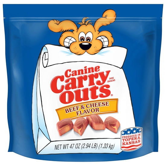 Picture of Canine Carry Outs Beef & Cheese Flavor Dog Treats, 47 Ounce Bag