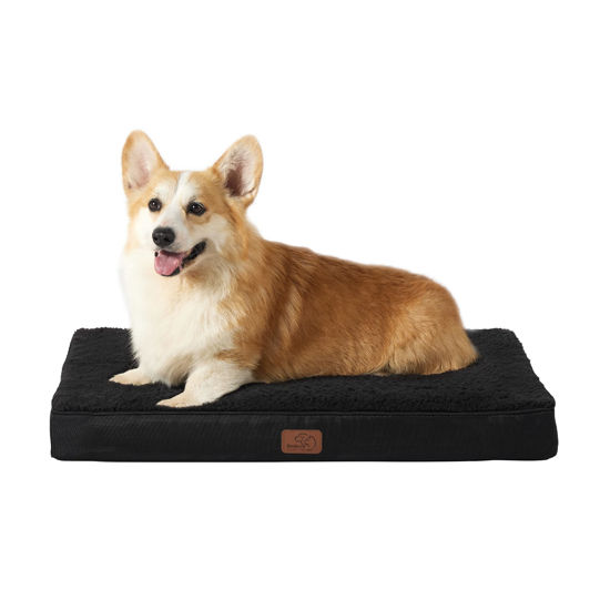 Picture of Bedsure Medium Dog Bed for Medium Dogs - Orthopedic Waterproof Dog Beds with Removable Washable Cover, Egg Crate Foam Pet Bed Mat, Suitable for Dogs Up to 35lbs