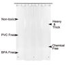 Picture of Small Shower Curtain Liner for Stall Size 36 x 72, 8G Heavy Duty PEVA Narrow Standing Single with 3 Magnets, Waterproof Half Curtains 7 Grommets, Clear, 36x72