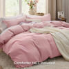 Picture of Bedsure Pink Duvet Cover Full Size - Soft Prewashed Full Duvet Cover Set, 3 Pieces, 1 Duvet Cover 80x90 Inches with Zipper Closure and 2 Pillow Shams, Comforter Not Included