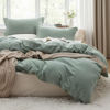 Picture of Bedsure Sage Green Duvet Cover Full Size - Soft Prewashed Full Duvet Cover Set, 3 Pieces, 1 Duvet Cover 80x90 Inches with Zipper Closure and 2 Pillow Shams, Comforter Not Included