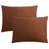 Picture of FLXXIE 2 Pack Microfiber Standard Pillow Cases, 1800 Super Soft Pillowcases with Envelope Closure, Wrinkle, Fade and Stain Resistant Pillow Covers, 20x26, Brown