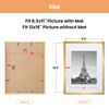 Picture of upsimples 12x16 Picture Frame Set of 5, Display Pictures 8.5x11 with Mat or 12x16 Without Mat, Wall Gallery Photo Frames,Gold