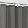 Picture of ALYVIA SPRING Waterproof Fabric Shower Curtain Liner - Soft & Light-Weight Cloth Shower Liner, 3 Bottom Magnets, Hotel Quality & Machine Washable - Standard Size 72x72, Dark Gray