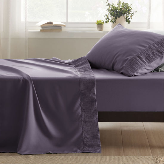 Picture of Bedsure Twin XL Sheets Dorm Bedding - Soft 1800TC Extra Long Twin Bed Sheets, 3 Pieces Hotel Luxury Dusty Purple Sheets Twin XL, Easy Care Microfiber Sheet Set