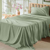 Picture of Bedsure Twin Sheets Set - Soft 1800 Twin Bed Sheets for Boys and Girls, 3 Pieces Hotel Luxury Sage Green Sheets Twin, Easy Care Polyester Microfiber Cooling Bed Sheet Set