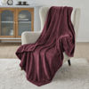 Picture of Bedsure Fleece Blanket Twin Blanket Burgundy - 300GSM Soft Lightweight Plush Cozy Twin Blankets for Bed, Sofa, Couch, Travel, Camping, 60x80 inches