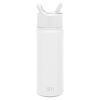 Picture of Simple Modern Kids Water Bottle with Straw Lid Vacuum Insulated Stainless Steel Metal Thermos Bottles | Reusable Leak Proof BPA-Free Flask for School | Summit Collection | 18oz, Winter White