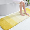 Picture of OLANLY Luxury Bathroom Rug Mat, Extra Soft and Absorbent Microfiber Bath Rugs, Non-Slip Plush Shaggy Bath Carpet Runner, Machine Wash Dry, Bath Mats for Bathroom Floor, Tub and Shower, 59x20, Yellow