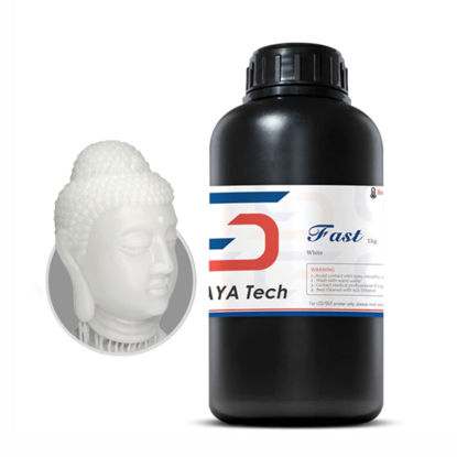 Picture of Siraya Tech Fast ABS-Like 3D Printer Resin 405nm UV-Curing Non-Brittle High Precision 3D Printing Liquid Standard Photopolymer Resin for LCD DLP 3D Printing 8K Capable (White, 1kg)