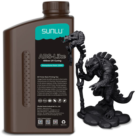 SUNLU 3D Printer Resin, 1KG ABS-Like Fast Curing Strong 3D Resin for LCD  DLP SLA Resin 3D Printers, 395-405nm UV Light Curing Photopolymer Resin,  Non
