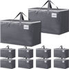 Picture of BlissTotes Large Moving Boxes with Zippers & Handles Moving Supplies with lids, Heavy Duty Totes for Storage Bags for Space Saving, Fold Flat, Moving and Storing 125L, 10 Pack