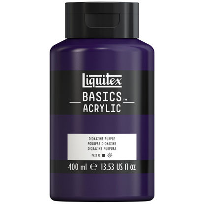 Picture of Liquitex BASICS Acrylic Paint, 400ml (13.5-oz) Bottle, Dioxazine Purple