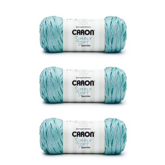 Picture of Caron Simply Soft Abyss Speckle Yarn - 3 Pack of 141g/5oz - Acrylic - 4 Medium (Worsted) - 235 Yards - Knitting/Crochet