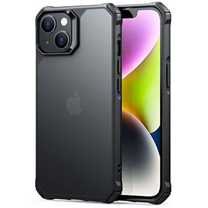 Picture of ESR Air Armor Case, Compatible with iPhone 14 and 13 Case, Military-Grade Drop Protection, Shock-Absorbing Air-Guard Corners, Hard Acrylic Back, Scratch Resistant, Frosted Black