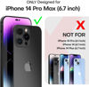 Picture of TAURI for iPhone 14 Pro Max Case, [5 in 1] 1X Case [Not-Yellowing] with 2X Tempered Glass Screen Protector + 2X Camera Lens Protector, [Military-Grade Drop Protection] Slim Phone Case 6.7 Inch Black