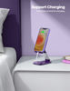 Picture of Lamicall Purple Phone Stand for Desk - Dark Purple Cell Phone Holder Purple Desk Accessories Desktop Office Must Have Compatible with iPhone 13 Pro Max Mini, 12 11 XR X 8 7 6 Plus SE, 4-8'' Smartphone