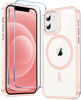 Picture of Temdan Magnetic Case for iPhone 12 Case & iPhone 12 Pro Case Clear,[Compatible with Magsafe 12 FT Shockproof ][2 Pcs Glass Screen Protector] [Not Yellowing] Slim Thin Phone Case Cover -Pink