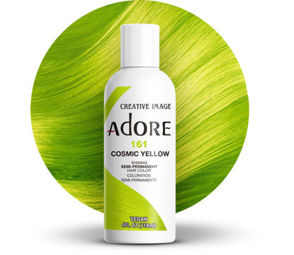 Picture of Adore Semi Permanent Hair Color - Vegan and Cruelty-Free Hair Dye - 4 Fl Oz - 161 Cosmic Yellow (Pack of 1)