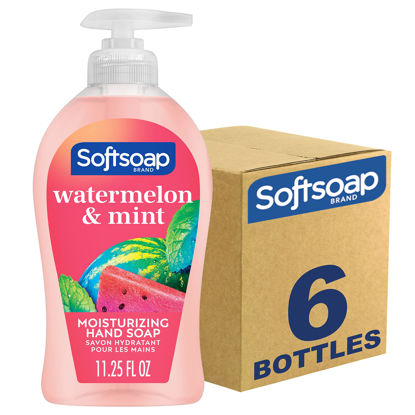 Picture of Softsoap Moisturizing Liquid Hand Soap Pump, Watermelon & Mint, 11.25 Ounce, 6 Pack