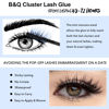 Picture of Lash Cluster Glue 5 ML B&Q LASH Bond White Long Retention Eyelash Glue for Personal DIY Eyelash Extension Waterproof Lash Bond Glue Mild High Adhesive Lash Glue for Beginners (Black,5ml)