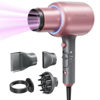 Picture of Wavytalk Ionic Hair Dryer Blow Dryer with Diffuser Concentrator Nozzles Comb and Holder for Easy Storage Negative Ions Dryer with Ceramic Technology as Salon Light and Quiet 1875W for All Hair Types