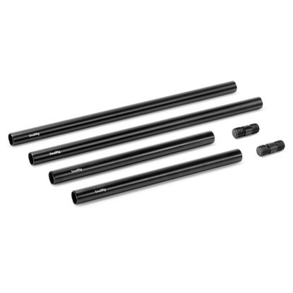 Picture of SmallRig 15mm Rods Pack, 15mm Tube with M12 Thread Rod Cap Connectors, Aluminum Alloy Rods Combination for Camera Rig Matte Box Follow Focus 15mm Rod System - 1659