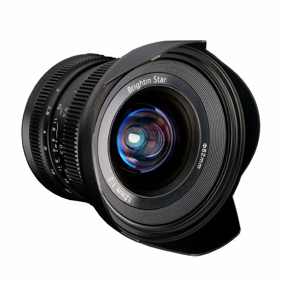 Picture of Brightin Star 12mm F2.0 Ultra Wide-Angle Big Aperture APS-C Manual Focus Mirrorless Cameras Lens, Fit for Sony E ZV-E10, A7IV, A6400, A7II, A7SIII, A7III, A7C, A6600, A6100, A7RIV, A6000, A7RIII