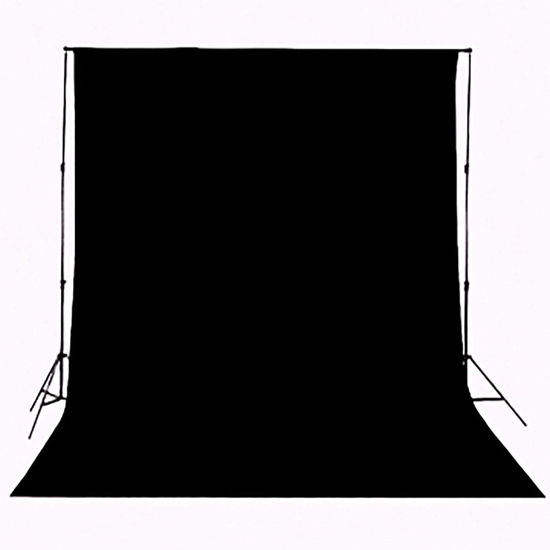 Picture of HMTfoto Background Solid Black Backdrop Muslin Portrait Background Screen for Photo Backdrop Video Photography Studio(5x7ft, Black)