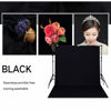 Picture of HMTfoto Background Solid Black Backdrop Muslin Portrait Background Screen for Photo Backdrop Video Photography Studio(5x7ft, Black)