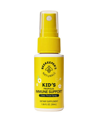 Picture of Kids Propolis Throat Spray - Natural Immune Support & Sore Throat Relief - by BEEKEEPER'S NATURALS - Has Antioxidants & Gluten-Free (1.06 oz) Pack of 1 (Kids)