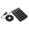 Picture of Wired Number Pad, USB Numeric Keypad 19 Key Number Keypad Keyboard for Laptop PC Computer Notebook, Big Print Letters - Black