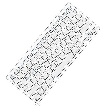 Picture of KVAGO Ultra-Slim Bluetooth Keyboard - Compatible with iPad 10.2-inch/iPad 10th Gen/iPad Air/iPad 9.7-inch/iPad Pro/iPad Mini, iPhone and Other Bluetooth Enabled Devices Including iOS, Android, Windows