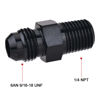 Picture of EVIL ENERGY 6AN Male Flare to 1/4" NPT Pipe Fitting Adapter Aluminum Straight Black 2PCS