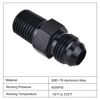 Picture of EVIL ENERGY 6AN Male Flare to 1/4" NPT Pipe Fitting Adapter Aluminum Straight Black 2PCS