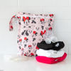 Picture of Bumkins Waterproof Wet Bags for Baby, Disney Minnie Mouse, Travel, Swimsuit, Cloth Diapers, Pump Parts, Gym Clothes, Toiletries, Strap to Stroller, Zipper Reusable Bag