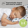 Picture of Toddler Pillow with Pillowcase - 13x18 My Little Dreamy Pillow, Organic Cotton Toddler Pillows for Sleeping, Kids Pillow, Travel Pillows, Mini Pillow, Nursery Pillow, Toddler Bed Pillow (Vroom)