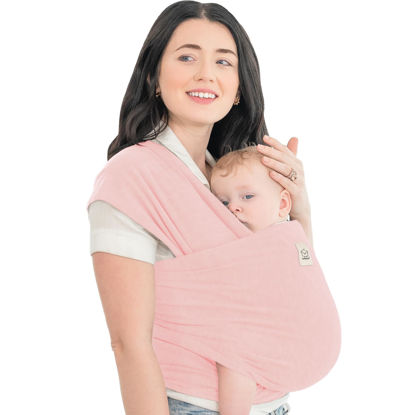 Picture of KeaBabies Baby Wrap Carrier - All in 1 Original Breathable Baby Sling, Lightweight, Hands Free Baby Carrier Sling, Baby Carrier Wrap, Baby Carriers for Newborn, Infant, Baby Wraps Carrier (Dusty Pink)