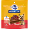 Picture of PEDIGREE DENTASTIX Toy/Small Dog Dental Treats Beef Flavor Dental Bones, 24 Treats, 5.96 Ounce (Pack of 7)