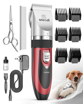 Picture of oneisall Dog Shaver Clippers Low Noise Rechargeable Cordless Electric Quiet Hair Clippers Set for Dogs Cats Pets