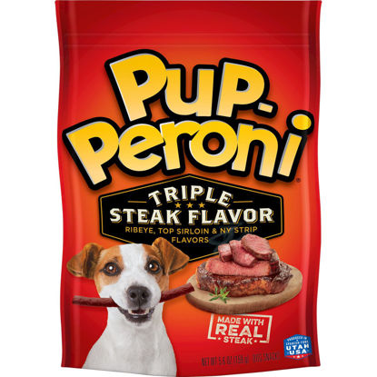 Picture of Pup-Peroni Triple Steak Flavored Dog Treats, 5.6 Ounce (Pack of 8)