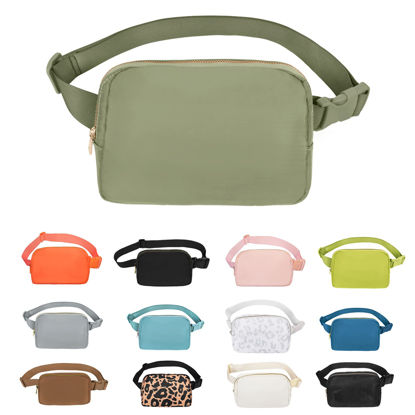 Picture of VOROLO Waist Pack for Running Fanny Pack for Women and Men Crossbody Belt Bag Bum Bag with Adjustable Strap for Sports Khaki Green