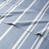 Picture of Striped Bed Sheets - Pin Striped Sheets - Blue and White Sheets - White and Blue Striped Sheets - Cal King Striped Sheets - Hotel Luxury Bed Sheets - Deep Pockets - Breathable & Cooling Sheets