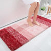 Picture of OLANLY Luxury Bathroom Rug Mat, Extra Soft and Absorbent Microfiber Bath Rugs, Non-Slip Plush Shaggy Bath Carpet Runner, Machine Wash Dry, Bath Mats for Bathroom Floor, Tub and Shower, 47x24, Red