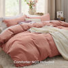 Picture of Bedsure Pink Clay Duvet Cover Set King Size - Soft Prewashed, 3 Pieces, 1 Duvet Cover 104x90 Inches with Zipper Closure and 2 Pillow Shams, Comforter Not Included